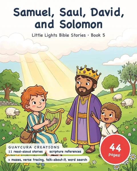 Samuel, Saul, David, and Solomon printable coloring book