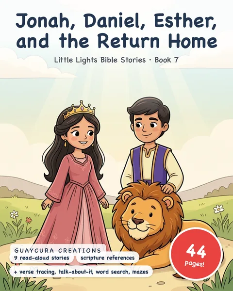 Jonah, Daniel, Esther, and the Return Home printable coloring book