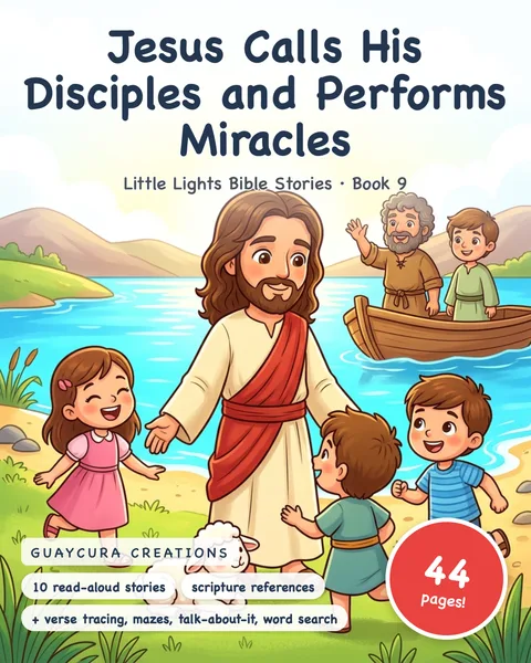 Jesus Calls His Disciples and Performs Miracles printable coloring book