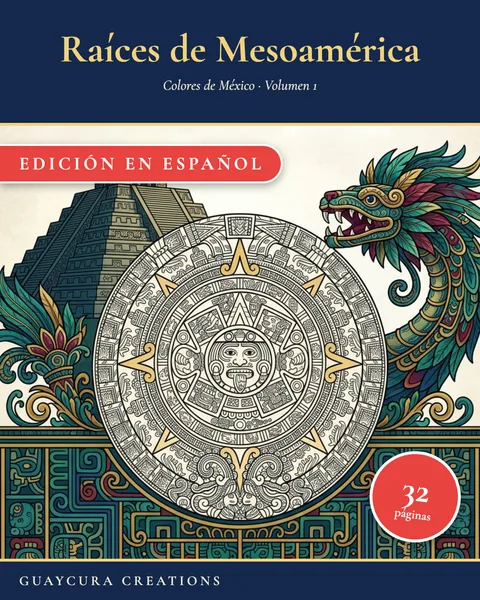 Raíces de Mesoamérica printable coloring book