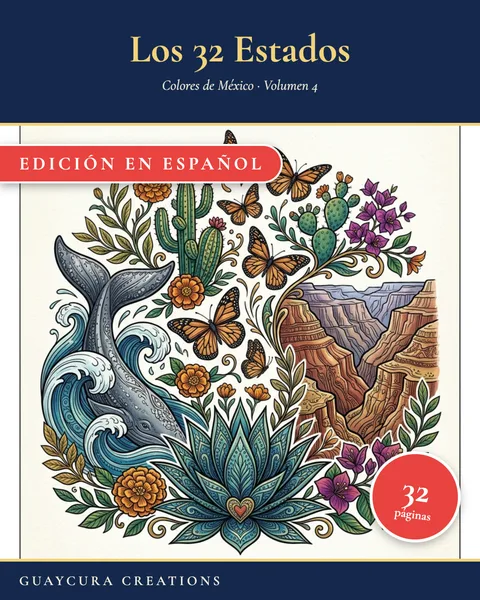 Los 32 Estados Mexicanos printable coloring book