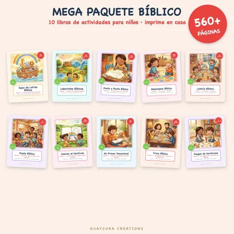 Mega Paquete Bíblico para Niños printable coloring book