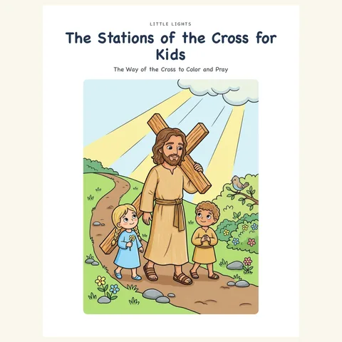 The Stations of the Cross for Kids (English edition) printable coloring book