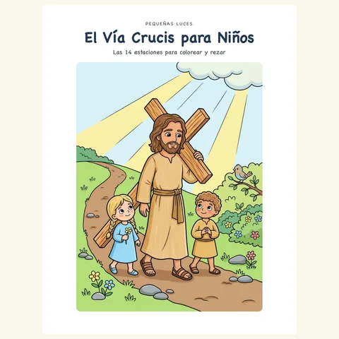 The Stations of the Cross for Kids (Spanish edition) printable coloring book