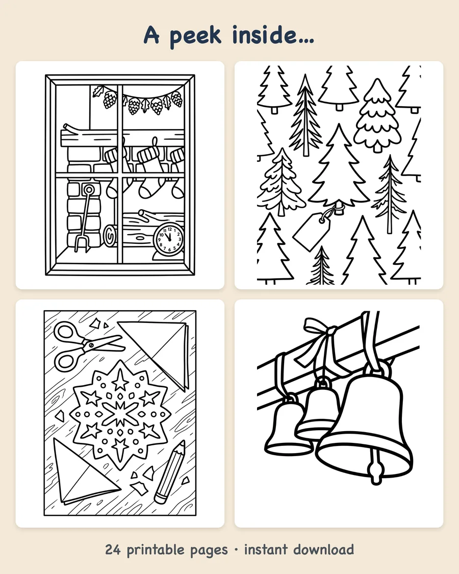 Advent Coloring Countdown — preview grid