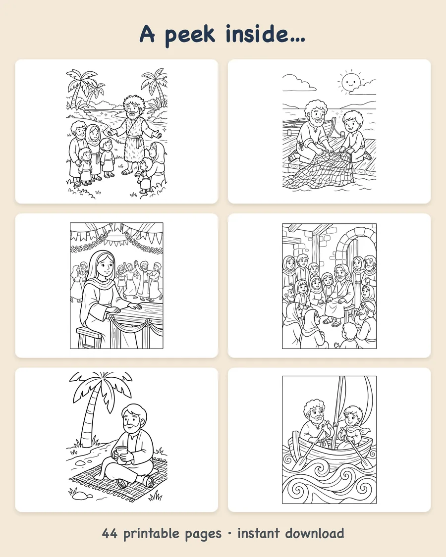 Jesus Calls His Disciples and Performs Miracles — preview grid