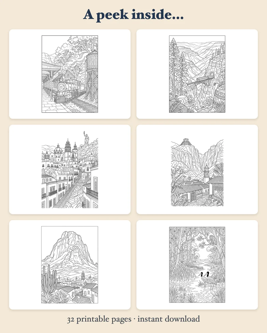 The 32 Mexican States — preview grid