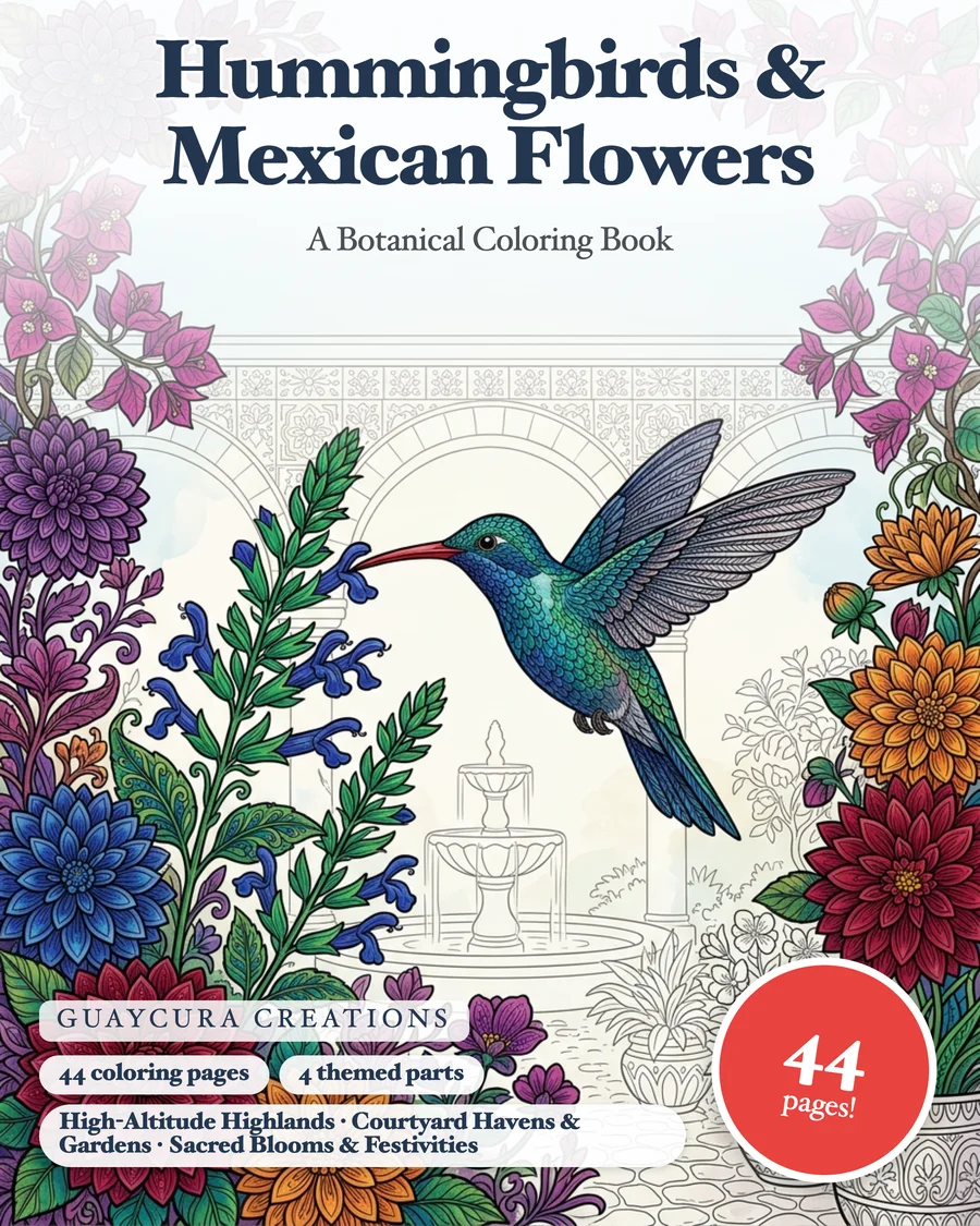 Hummingbirds & Mexican Flowers — cover main