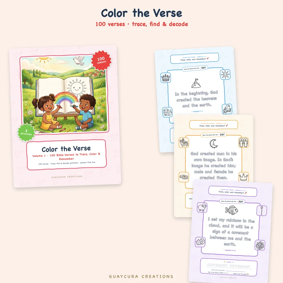 Sunday School Activities — Mega Bible Activity Bundle — etsy 02 versecoloring