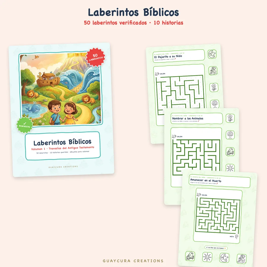 Mega Paquete Bíblico para Niños — etsy 03 laberintos