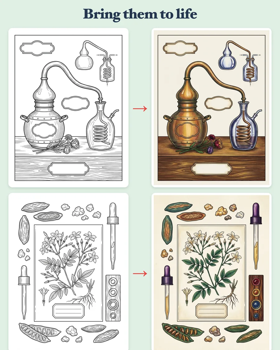 The Perfume Atelier — colored examples