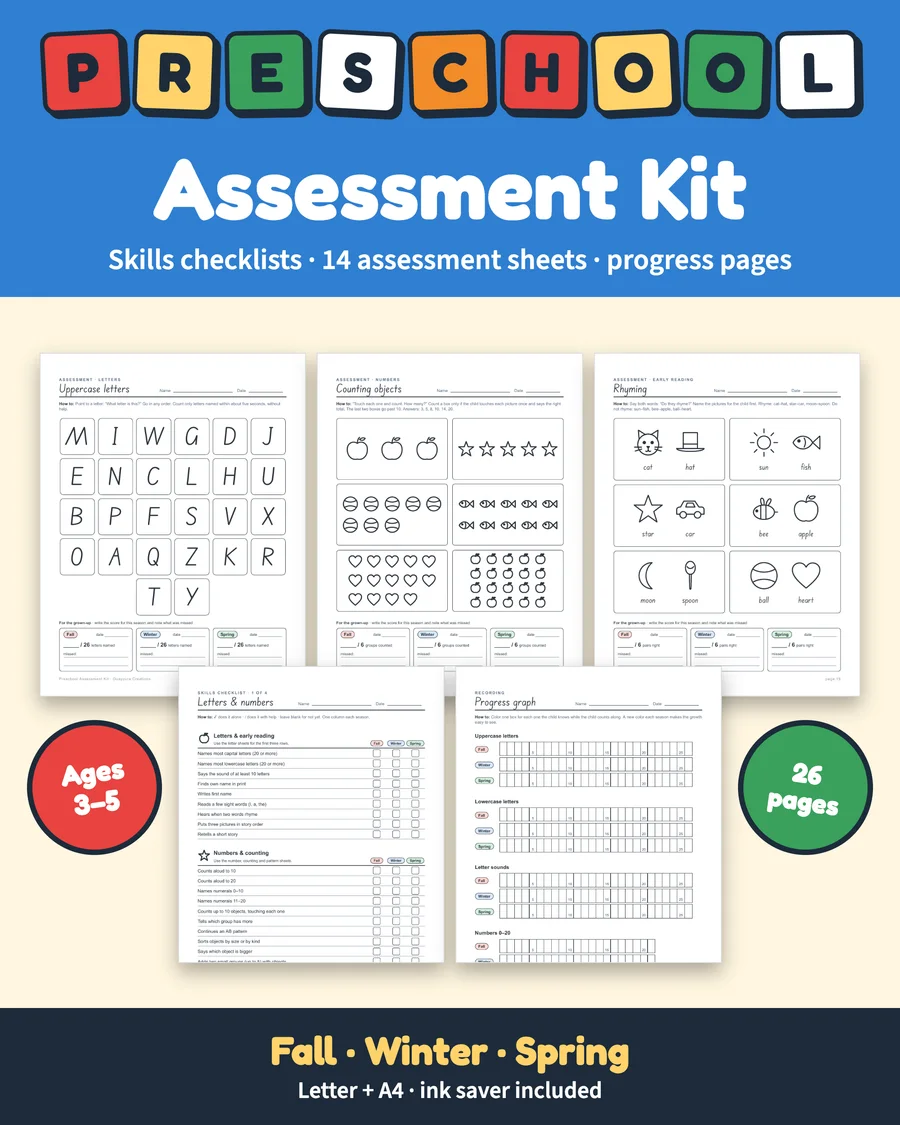 Preschool Assessment Kit — etsy 01 cover
