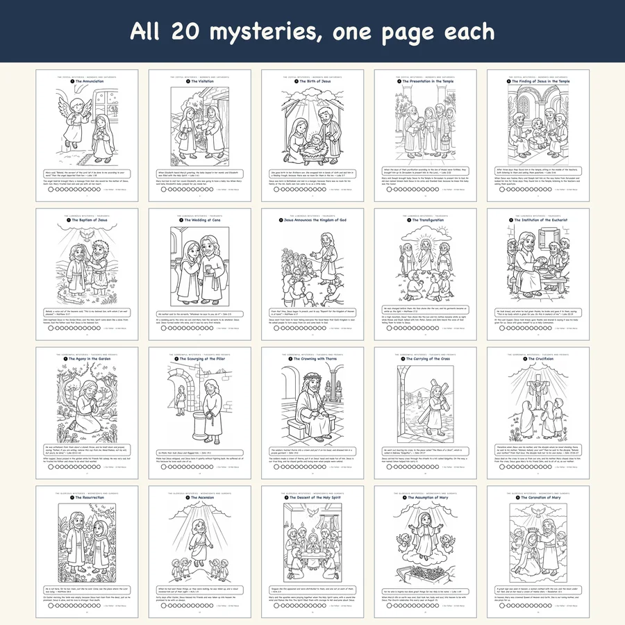 The Rosary for Kids (English edition) — etsy 02 mysteries
