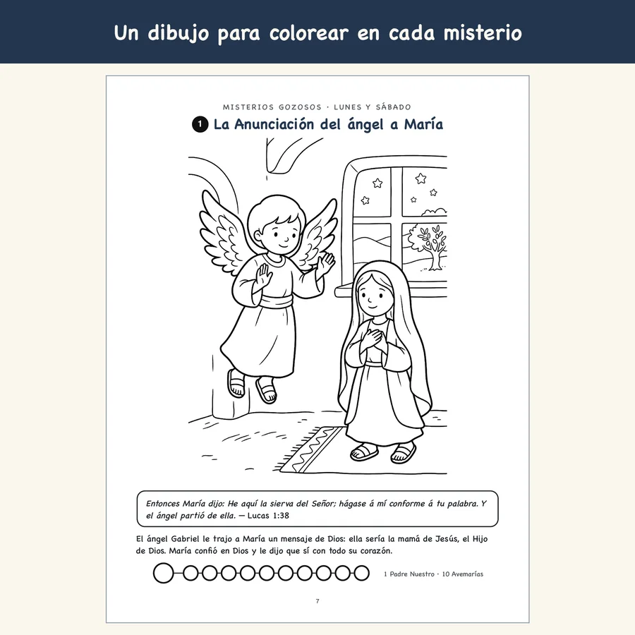 The Rosary for Kids (Spanish edition) — etsy 03 annunciation