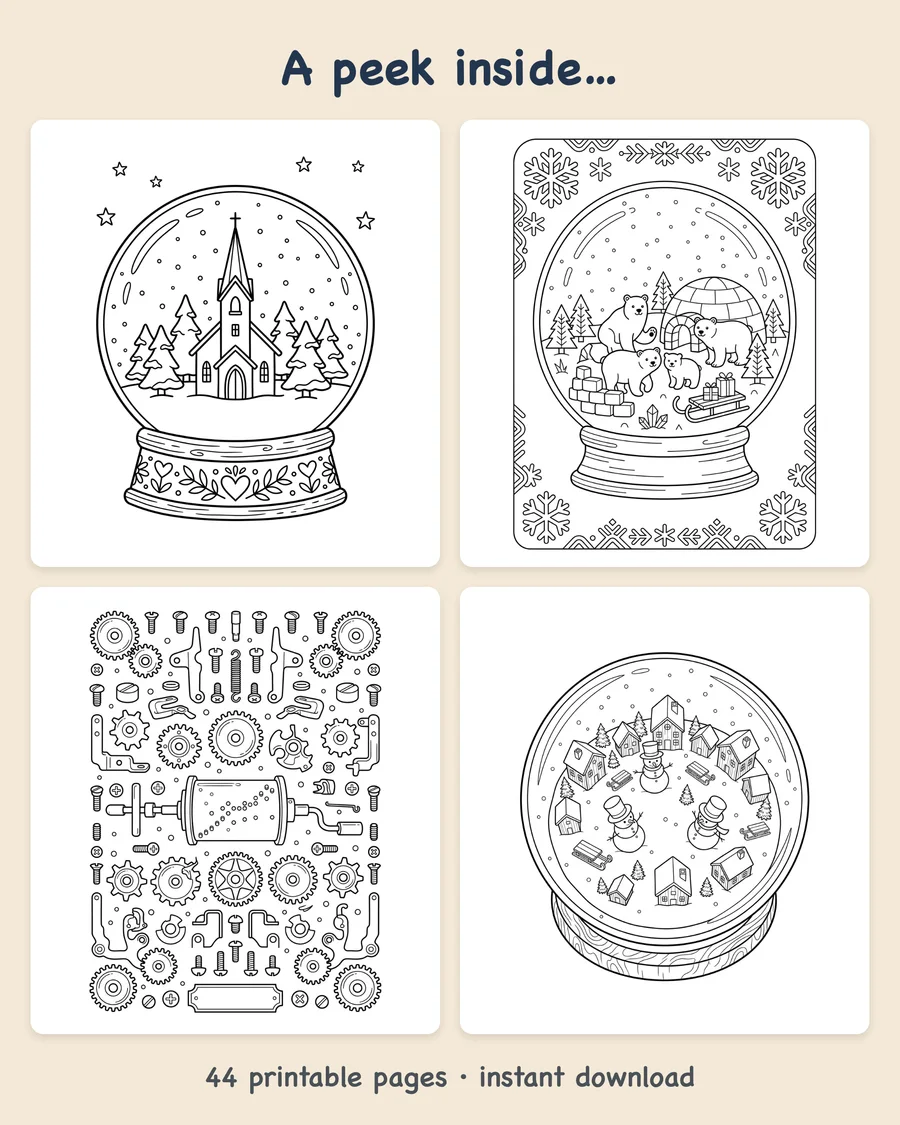 Snow Globe Worlds — preview grid