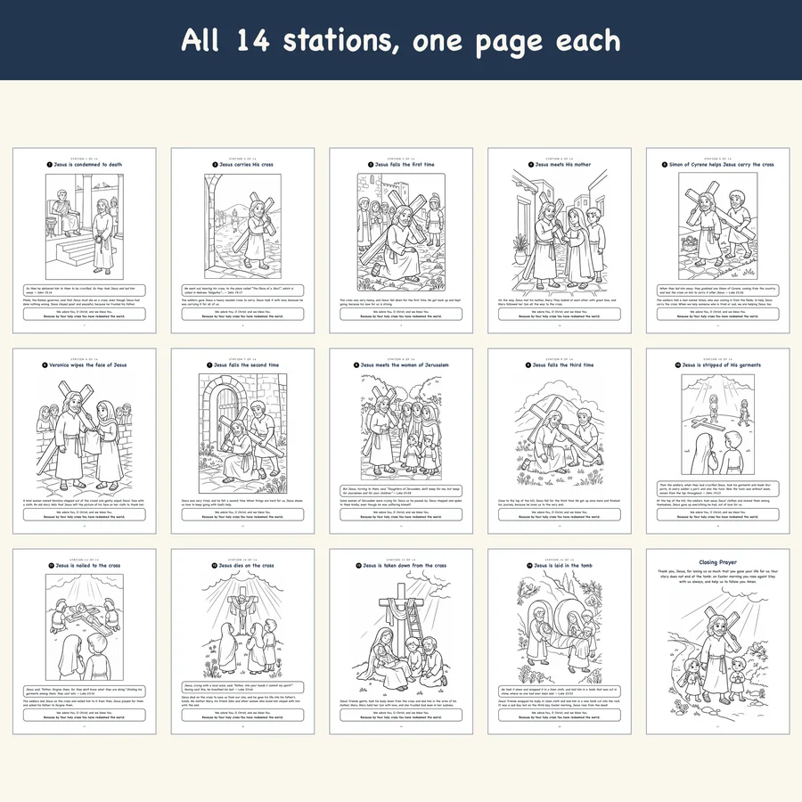 The Stations of the Cross for Kids (English edition) — etsy 02 stations