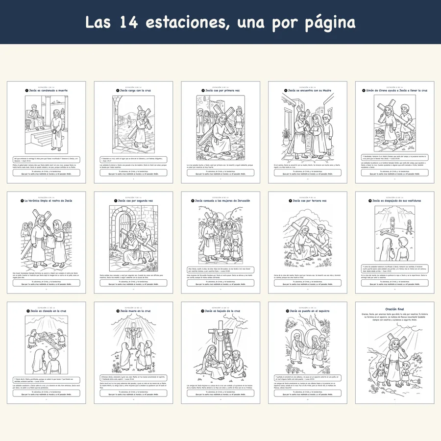 The Stations of the Cross for Kids (Spanish edition) — etsy 02 stations