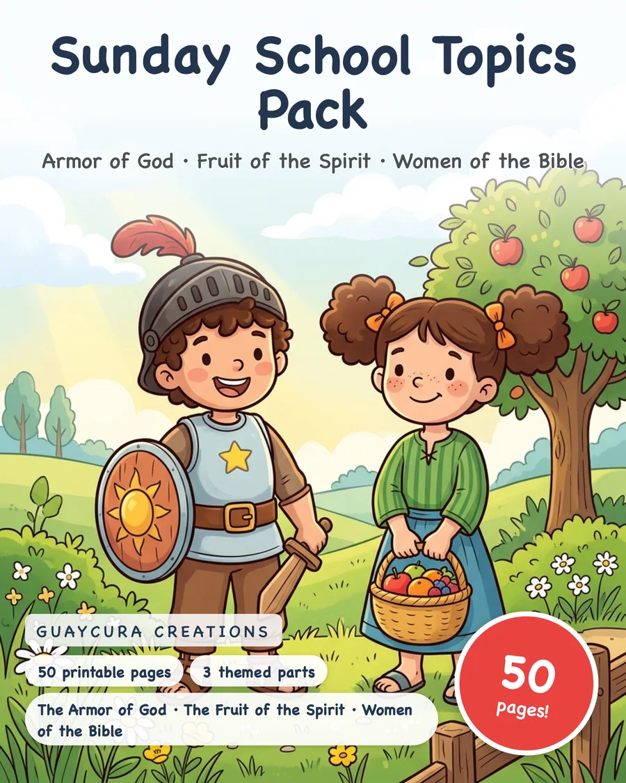 Armor of God, Fruit of the Spirit, Women of the Bible Coloring Pages for Kids, Sunday School Printable Pack, Bible Activity PDF — etsy 01 cover