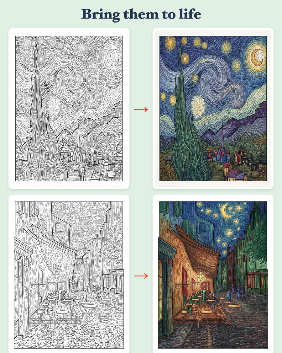 Van Gogh: His Life and Art — colored examples